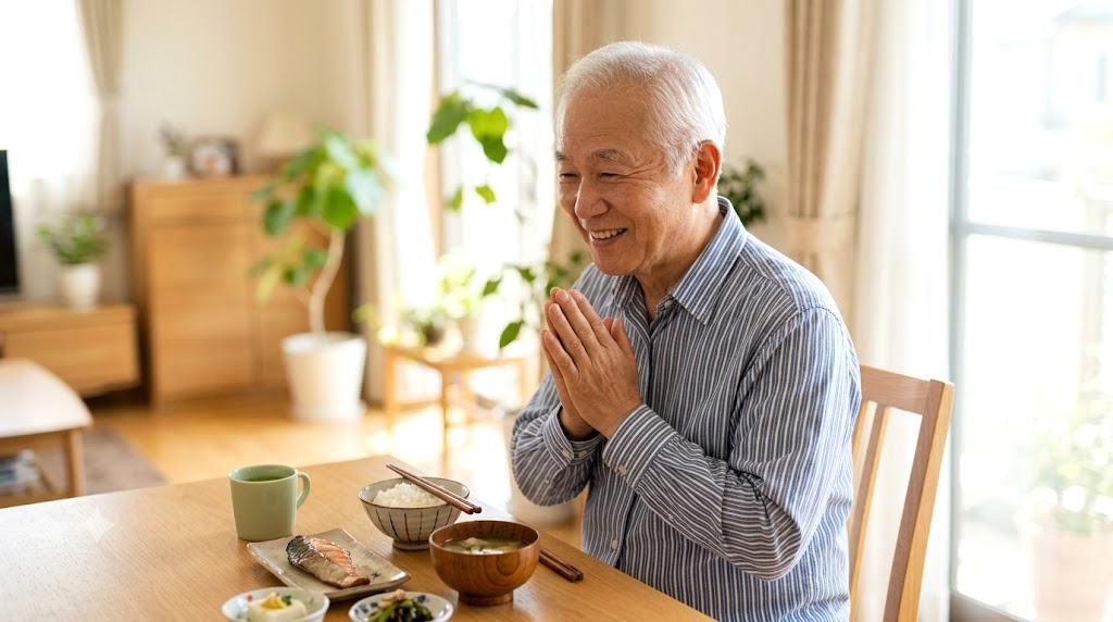 整理された部屋で掃除しやすい環境を整えている男性の様子