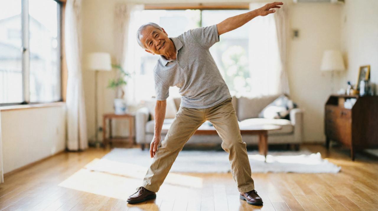 40代が自分に合った頻度でスクワットを続ける大切さを表すイメージ