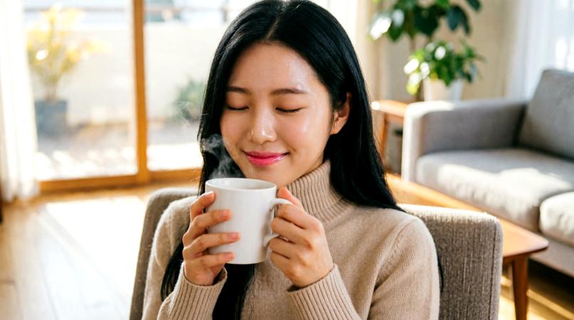 夕食や飲み物と睡眠の関係を示すイメージ