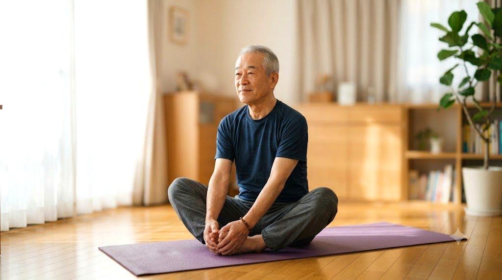 玄関の段差に設置された薄型スロープと滑り止めマット