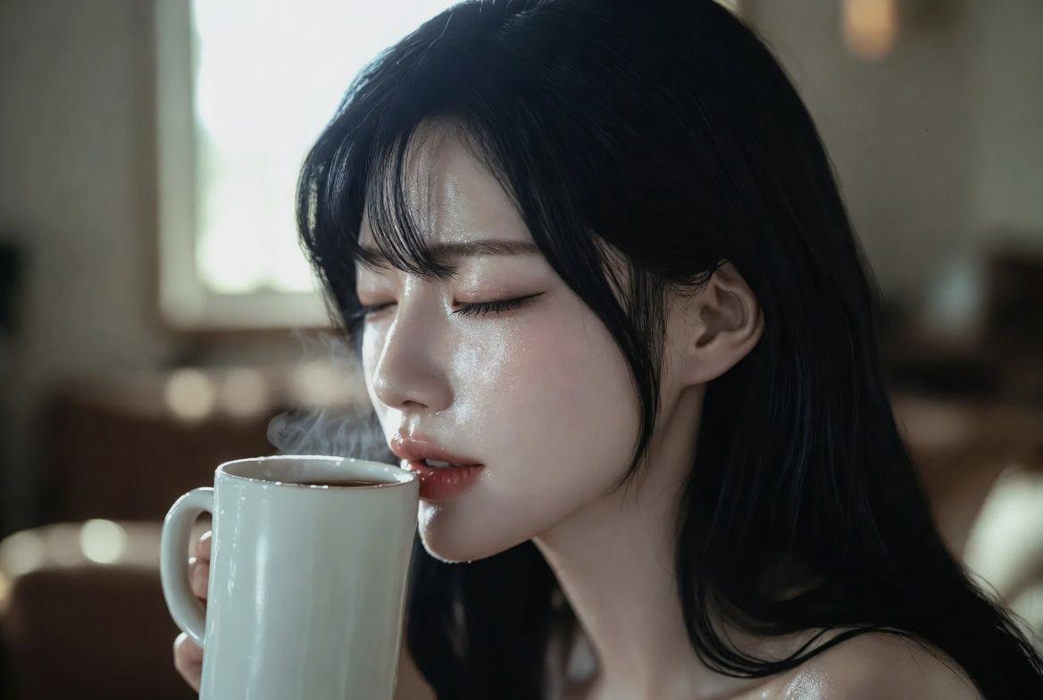 冷蔵庫の中身を確認しながら買い物リストを作成するシニア女性
