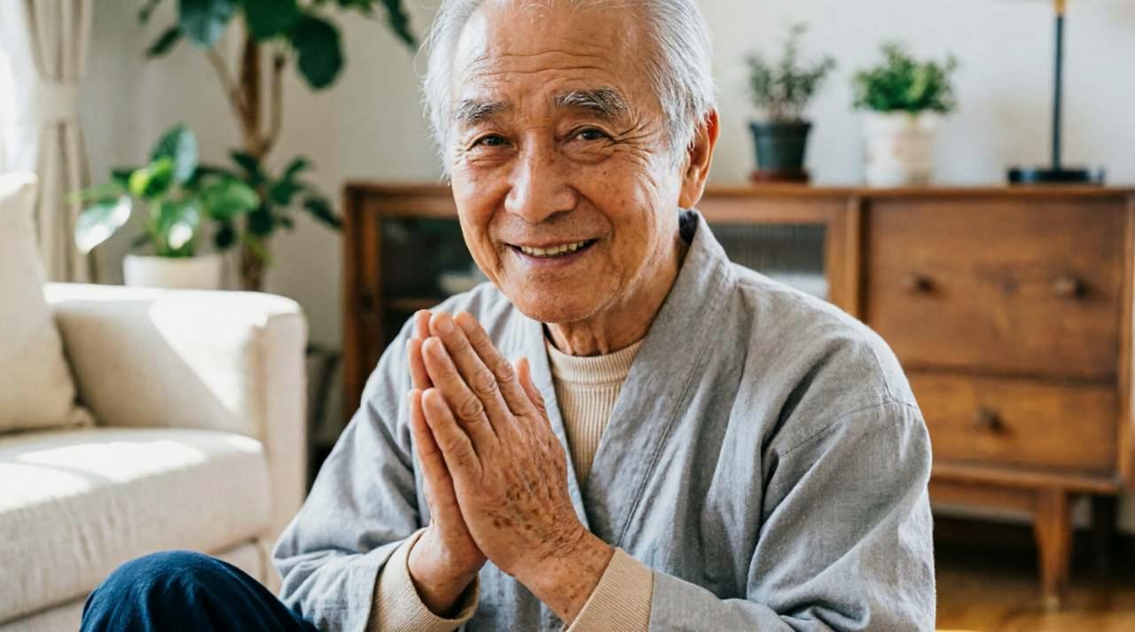 健康的な毎日を過ごす高齢者の明るい生活風景