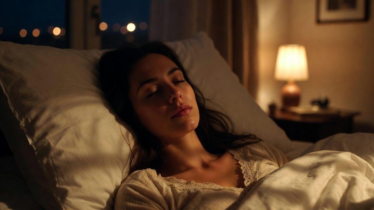 夜にリラックスして睡眠準備をする落ち着いた部屋