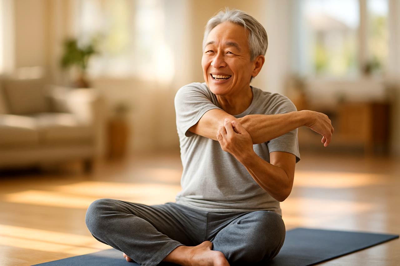 毎日の小さな習慣を積み重ねて膝をいたわる前向きな生活風景