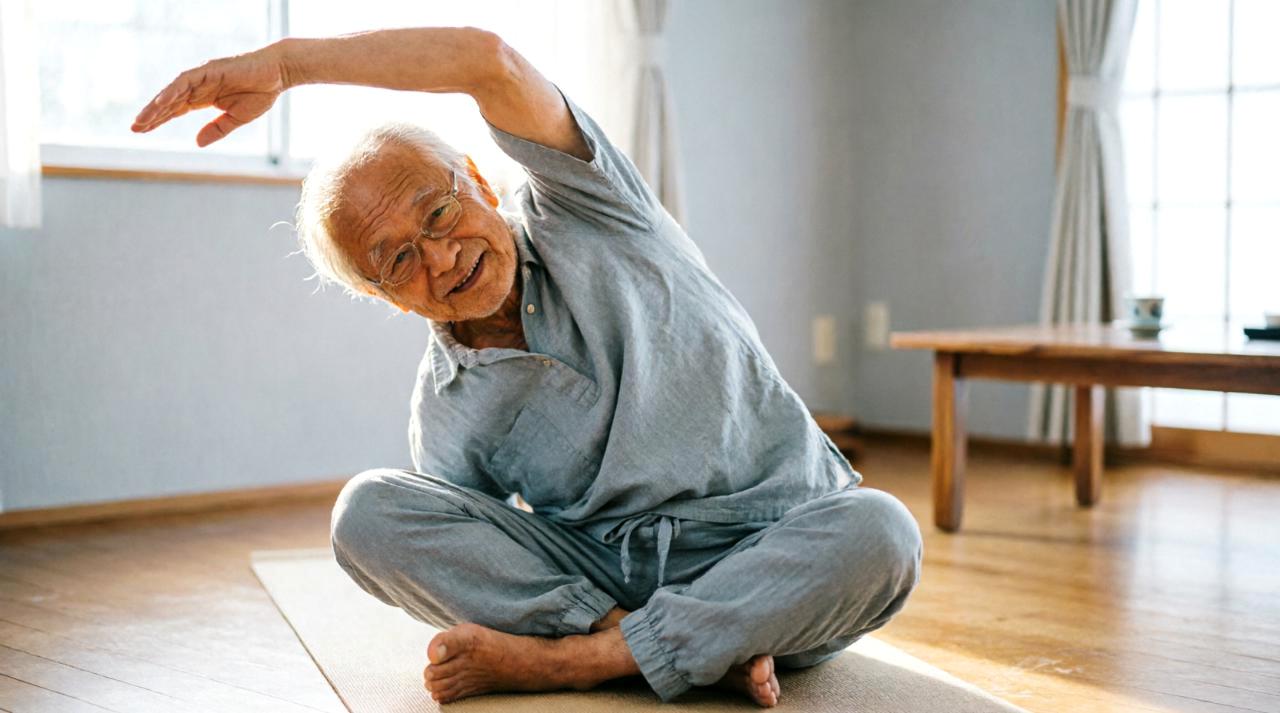 ペットボトルをダンベル代わりに腕立て伏せをする男性の手元