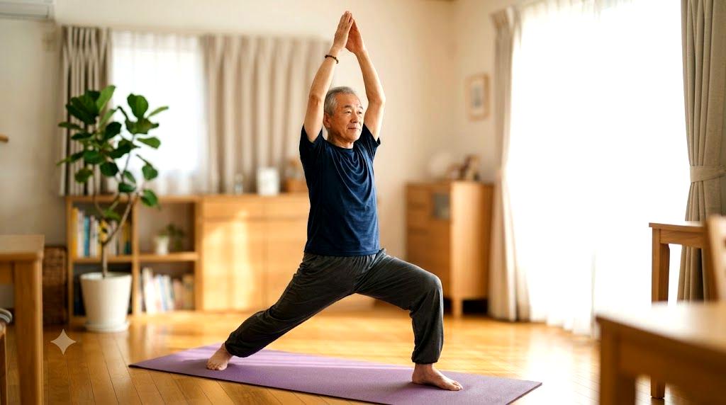手すりや段差対策を施した安全な室内
