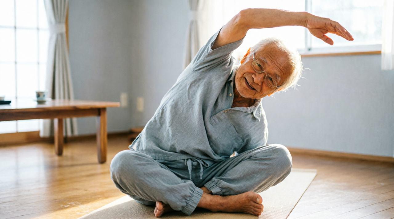 正しい姿勢で腕立て伏せを行う男性のトレーニング風景