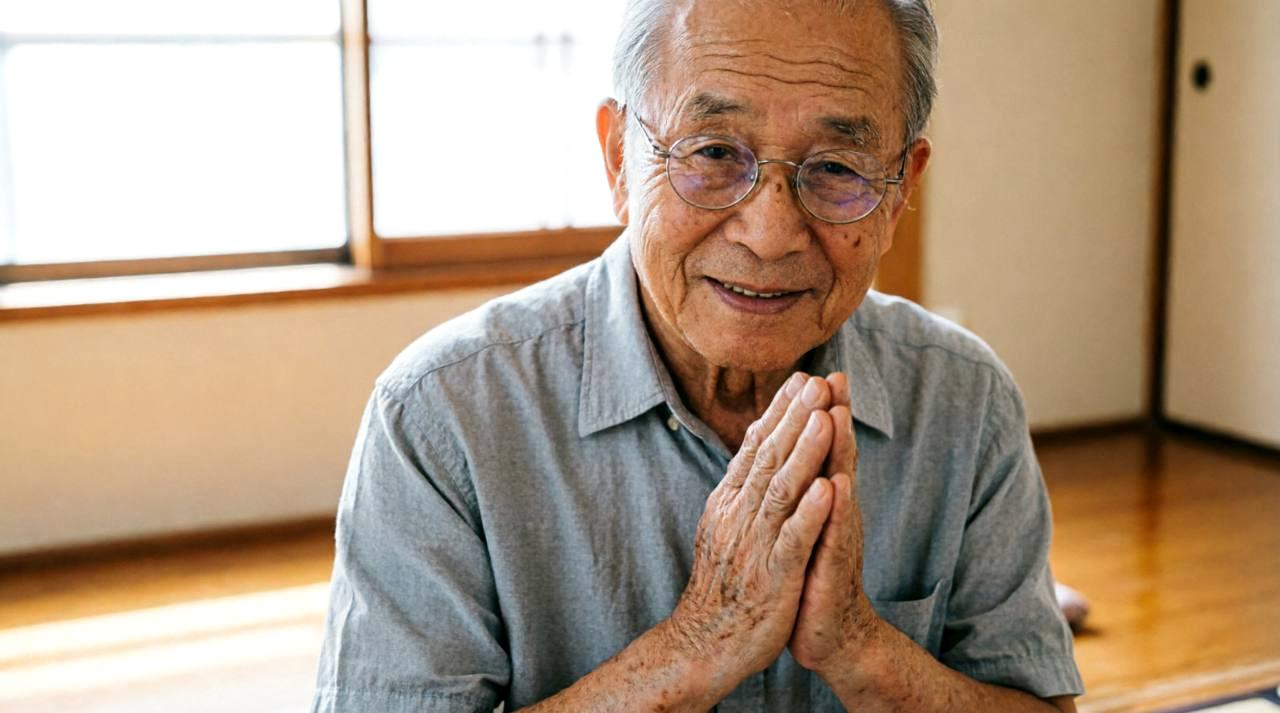自宅でコーヒーを楽しみながら穏やかに暮らすシニア男性