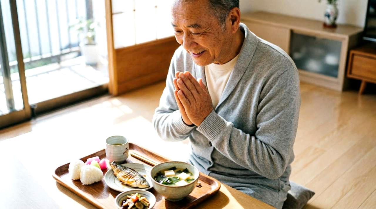 60代の男性が鼻水の原因について考えている様子