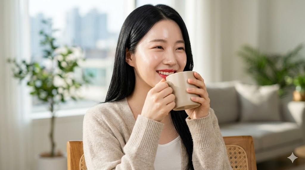 温かい飲み物とバランスの良い食事で睡眠を整えるイメージ