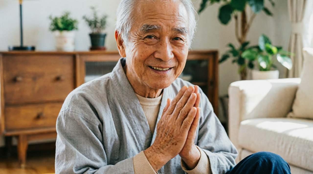 穏やかな表情で食事を楽しむ70代の夫婦