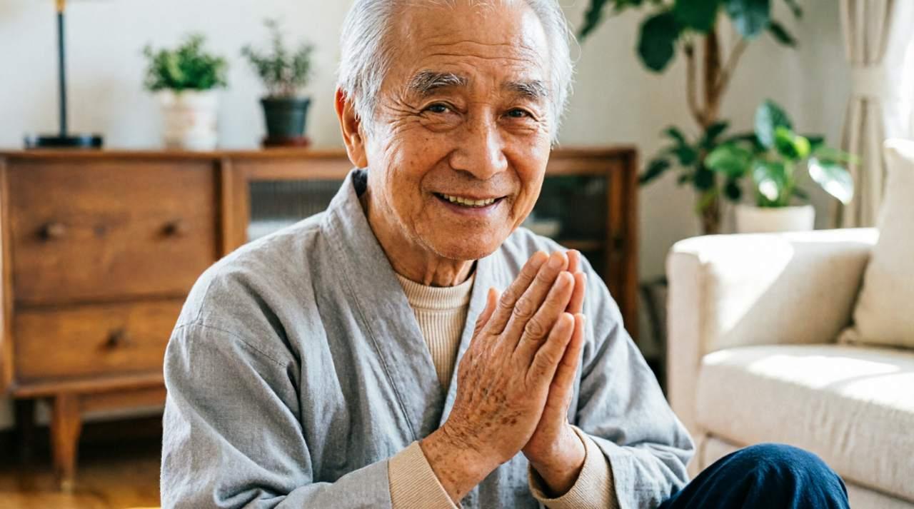 健康を意識した食事で明るく暮らす高齢者の姿