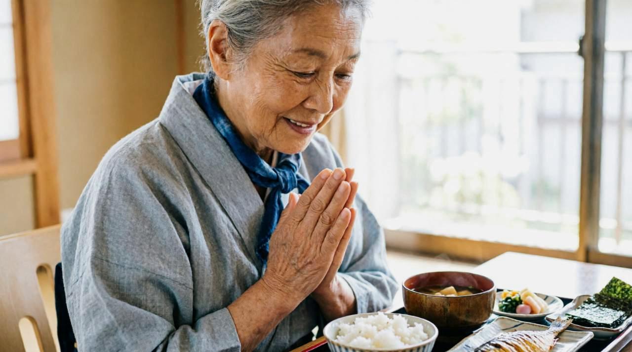 小麦を控えた健康的な食事を考える60代の食卓風景