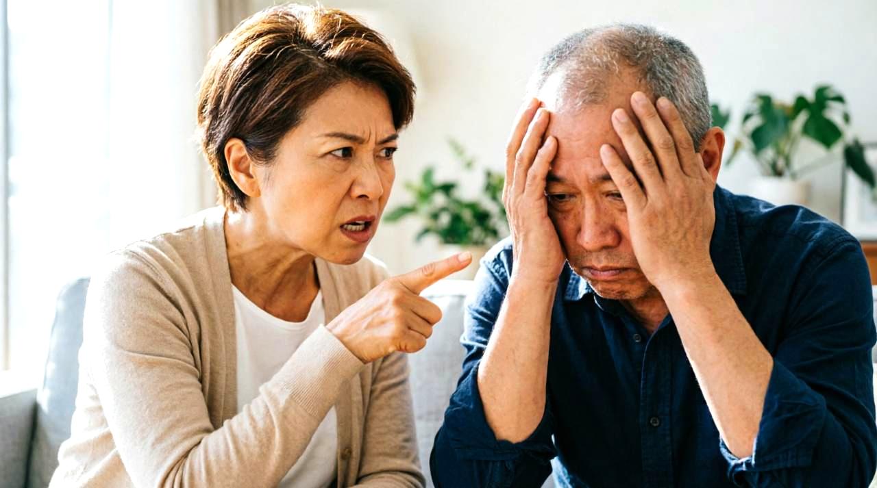 シニア世代が自宅でペットとの暮らしを落ち着いて考えている様子