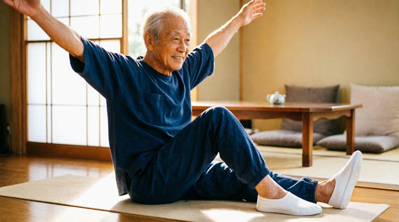 体幹の筋肉と柔軟性をイメージする人体の図解
