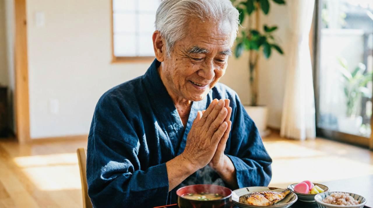 健康維持のため食事バランスを考えるシニア世代の食卓