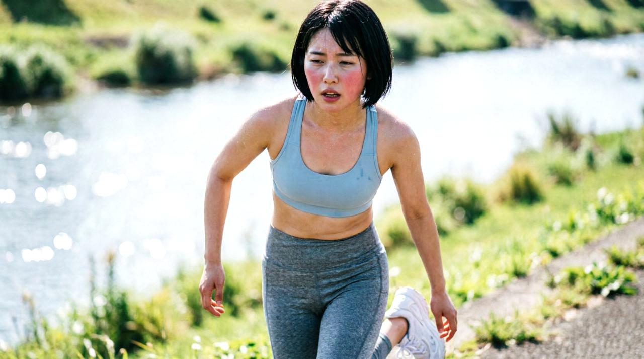 正しいストレッチの基本を実践する男性の画像