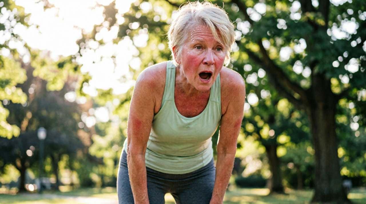 運動やストレッチで健康的な生活を送るシニア男性