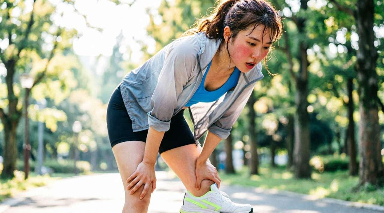 運動不足の男性が怪我をしやすい場面のイメージ