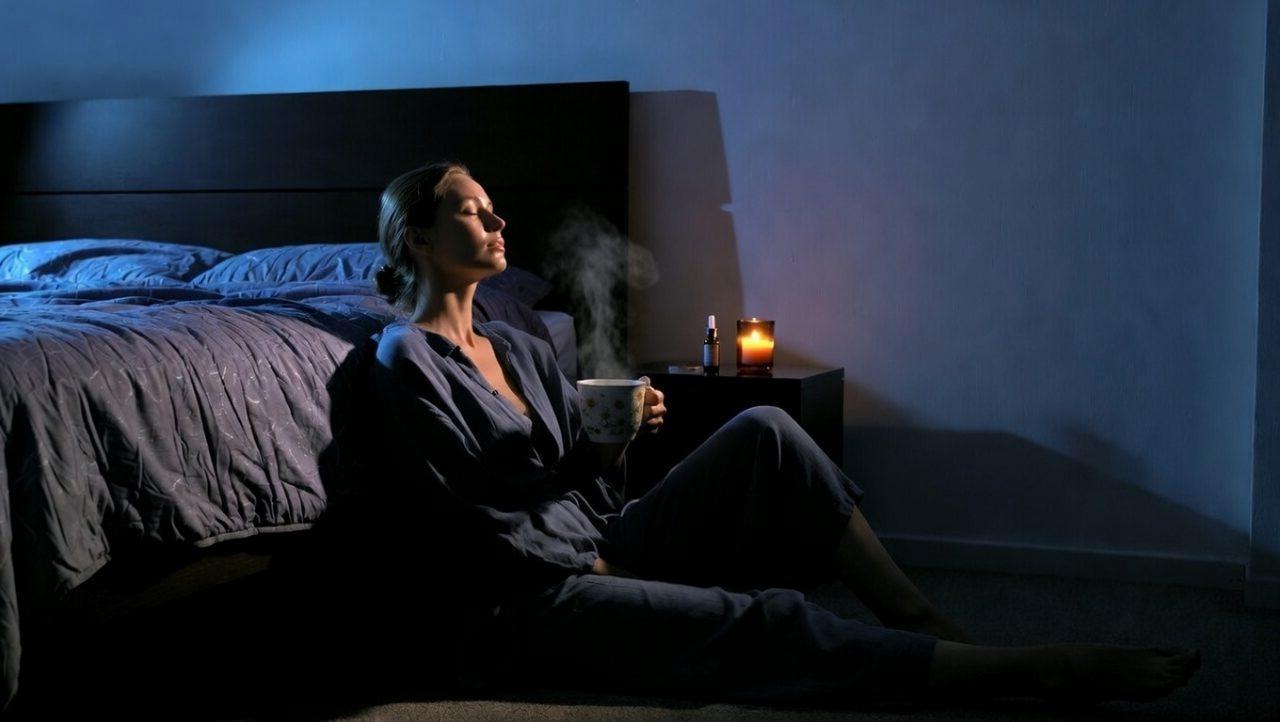 カフェインの働きと睡眠への影響をわかりやすく示すイメージ