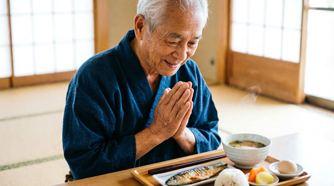 姿勢が丸まり歩行に不安を感じるシニア男性の様子