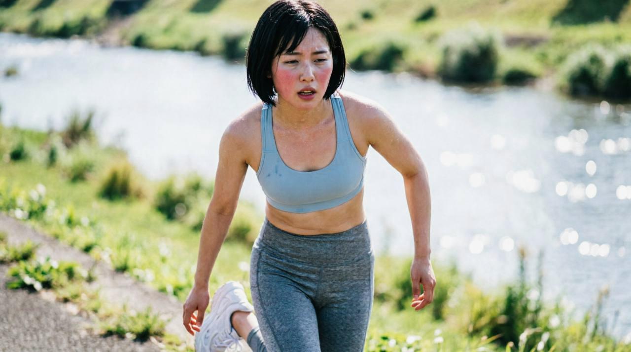 忙しい40代が運動不足による健康への影響を考えるイメージ