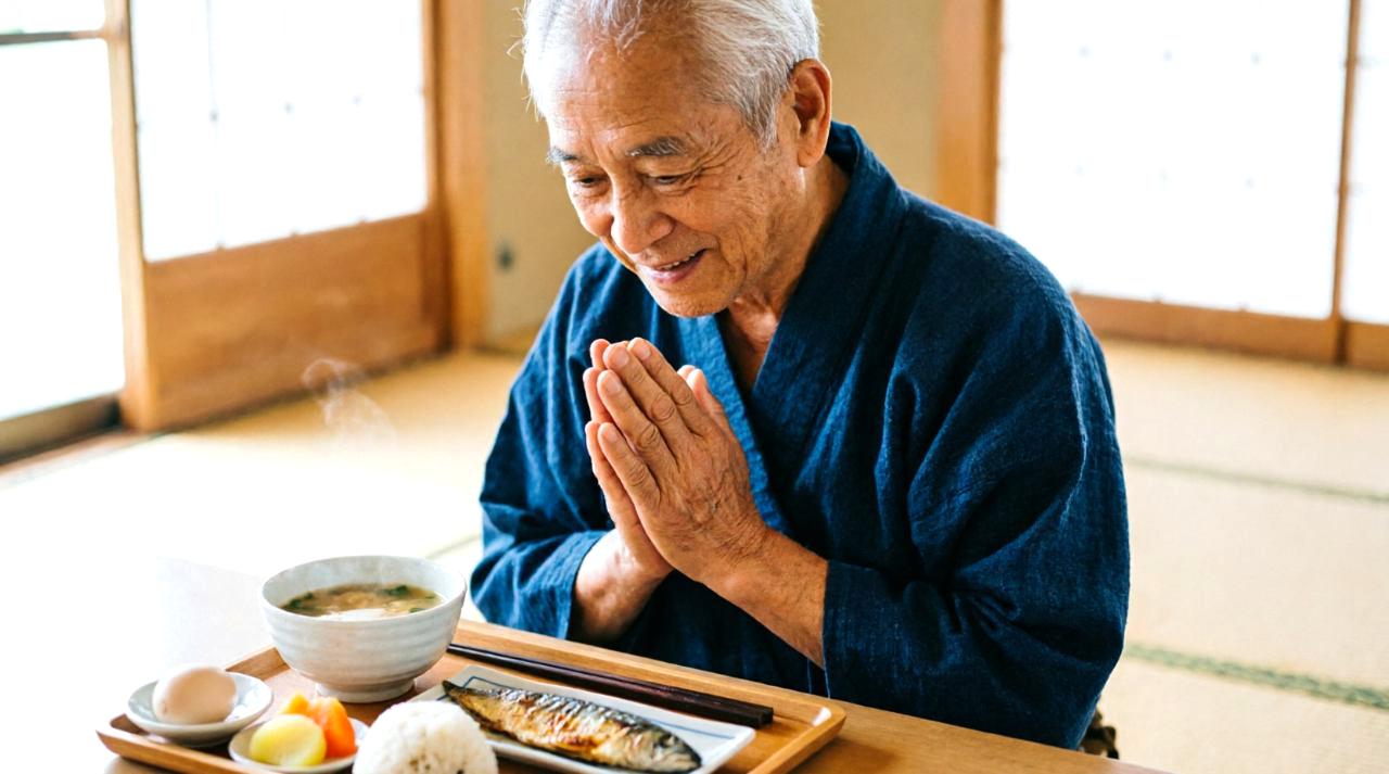 疲れた表情でソファに座る70代女性。手元の体温計とティッシュが、慢性的なだるさを物語る